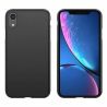 Funda compatible con IPHONE XR silicona flexible suave lisa color negro sobrio