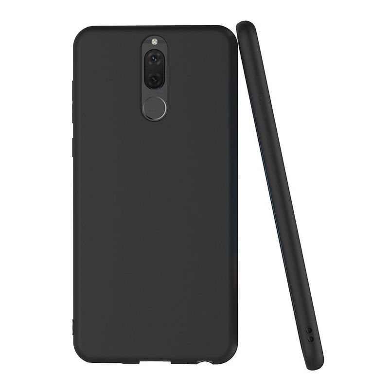 Funda compatible con HUAWEI MATE 10 Silicona flexible suave lisa Negra