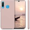 Funda compatible con HUAWEI P30 LITE silicona flexible suave lisa color rosa palo elegante