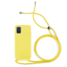 Funda compatible con HUAWEI P40 LITE * Silicona con cordón * Color amarillo