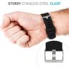 Correa compatible FitBit Bracelet Charge 2 silicona hebilla metálica para reloj - Negro