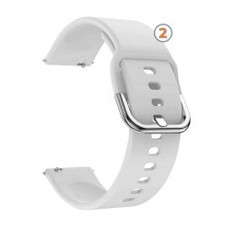 Correa universal 22mm silicona con hebilla metálica para reloj deportivo smartwatch - Compatible con Amazfit GTR Stratos Samsung