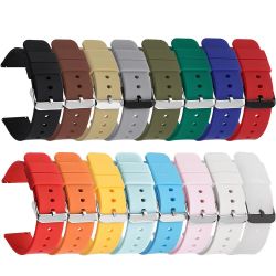Correa universal 22mm silicona con hebilla metálica para reloj deportivo smartwatch - Compatible con Amazfit GTR Stratos Samsung