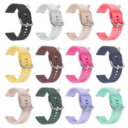 Correa universal 22mm silicona con hebilla metálica para reloj deportivo smartwatch - Compatible con Amazfit GTR Stratos Samsung