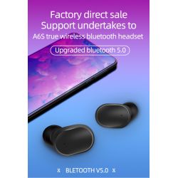 Auriculares inalámbricos Bluetooth 5.0 A6S con caja de carga Blanco