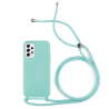 Funda compatible con SAMSUNG GALAXY A53 5G silicona con cordón cuerda - Color rosa palo