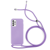 Funda compatible con SAMSUNG GALAXY A53 5G silicona con cordón cuerda - Color rosa palo