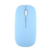 Ratón inalámbrico ergonómico con receptor USB 3 botones 1200 DPI 2,4 GHz para portátil, TV y PC - Azul pastel