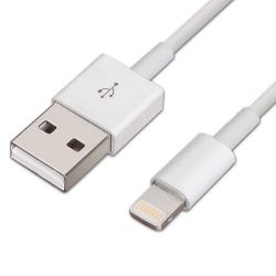 Cable de carga y datos Conector Apple lightning 8 pin compatible iPhone iPad iPod USB 2.0 Blanco / 1m 2m 3m
