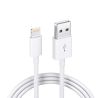Cable de carga y datos Conector Apple lightning 8 pin compatible iPhone iPad iPod USB 2.0 Blanco / 1m 2m 3m