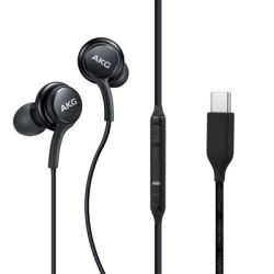 SAMSUNG Auriculares cable tipo C USB C Manos libres Tuned by AKG originales Negro