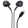 SAMSUNG Auriculares cable tipo C USB C Manos libres Tuned by AKG originales Negro