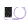 Funda compatible XIAOMI REDMI NOTE 12 5G / POCO X5 Silicona con cordón cuerda brillantina - LILA