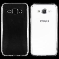 Funda compatible con SAMSUNG GALAXY J5 2015 * Silicona transparente flexible * Ligera, fina y resistente a golpes