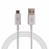 SAMSUNG Cable USB macho a Micro USB macho ECB-DU4EWE Carga y transferencia 1.5m Original Blanco