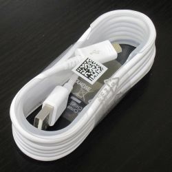 SAMSUNG Cable USB macho a Micro USB macho ECB-DU4EWE Carga y transferencia 1.5m Original Blanco