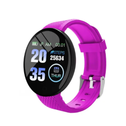 Reloj inteligente Pulsera deportiva de actividad D18 Bluetooth 4.0 - IOS Android - Pantalla táctil - Negro