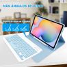 Funda compatible con tablet SAMSUNG GALAXY S6 LITE 2020 2022 10.4'' P610 P613 P619 teclado bluetooth español letra Ñ - Azul