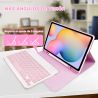 Funda compatible con tablet SAMSUNG GALAXY S6 LITE 2020 2022 10.4'' P610 P615 P613 teclado bluetooth español letra Ñ - Rosa