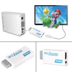 WII2HDMI Adaptador convertidor Wii a HDMI 720P / 1080P FullHD de video y audio 3.5 mm - Blanco