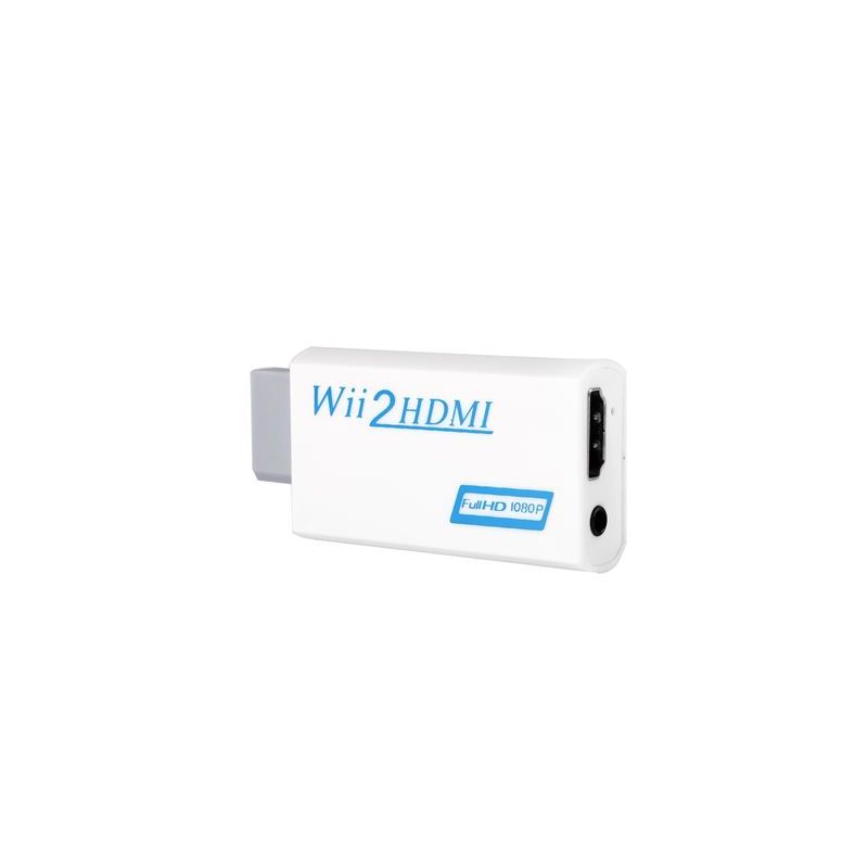 Adaptador WII2HDMI convertidor de Wii a HDMI 🎮 salida 720p / 1080p FullHD ⋆ audio 3.5 mm ⋆ compacto ⋆ color blanco