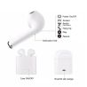 Auriculares inalámbricos Bluetooth 4.2 TWS i7s con caja de carga - Blanco sonido estéreo