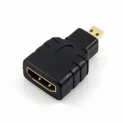 Adaptador convertidor HDMI hembra a MICRO HDMI macho Negro