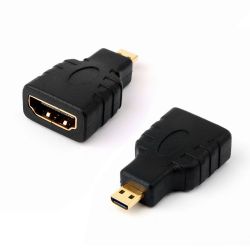 Adaptador convertidor HDMI hembra a MICRO HDMI macho Negro