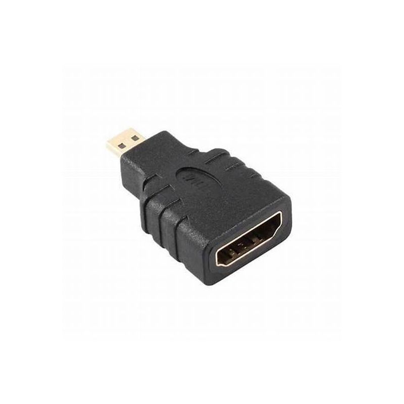 Adaptador convertidor HDMI hembra a MICRO HDMI macho Negro