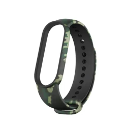 Correa compatible con XIAOMI MI BAND 3 / MI BAND 4 de silicona Estampado camuflaje Verde militar