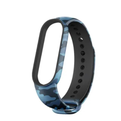 Correa compatible con XIAOMI MI BAND 5 / 6 de silicona Estampado - Gris negro pixelada