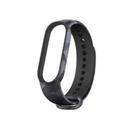 Correa compatible con XIAOMI MI BAND 5 / 6 de silicona Estampado - Gris negro pixelada