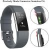 Correa compatible FitBit Bracelet Charge 2 silicona hebilla metálica ajustable resistente - Color Verde militar