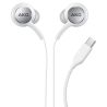 SAMSUNG Auriculares cable tipo C USB C Manos libres Tuned by AKG EO-IG955 originales con sonido premium - Blanco