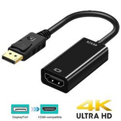 Cable adaptador DisplayPort macho DP a HDMI 4K / 1080P hembra 18cm - Imagen nítida para PC monitor o TV