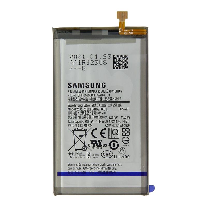 Bateria original Samsung Galaxy S10e ⋆ EB-BG970ABU ⋆ 3100 mAh * Service Pack