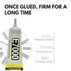 Pegamento E-7000 transparente Adhesivo extrafuerte 110 ml - Ideal para móviles resistente a agua y temperaturas