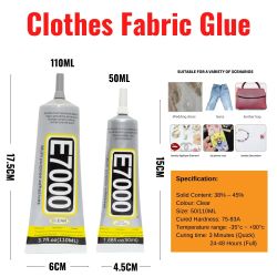 Pegamento E-7000 transparente Adhesivo extrafuerte 110 ml - Ideal para móviles resistente a agua y temperaturas