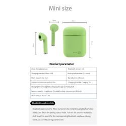 Auriculares inalámbricos Bluetooth 5.0 TWS i12 con caja de carga Verde