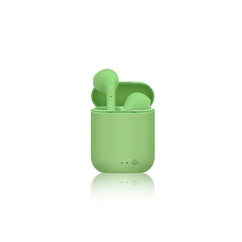 Auriculares inalámbricos Bluetooth 5.0 TWS i12 con caja de carga Verde