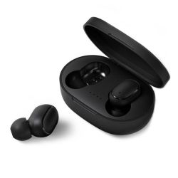 Auriculares Inalámbricos Bluetooth 5.0 A6S con Caja de Carga, Micrófono y Sonido Estéreo HD - Negro