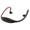 Auriculares inalámbricos Bluetooth diadema deportivos MP3 tarjeta Micro SD - Rojo