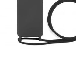 Funda compatible XIAOMI REDMI 9C / REDMI 10A Silicona con cordón cuerda - Turquesa negro