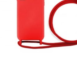 Funda compatible XIAOMI REDMI 9C / REDMI 10A Silicona con cordón cuerda - Turquesa negro
