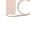 Funda compatible XIAOMI REDMI 9C / REDMI 10A Silicona con cordón cuerda - Turquesa negro