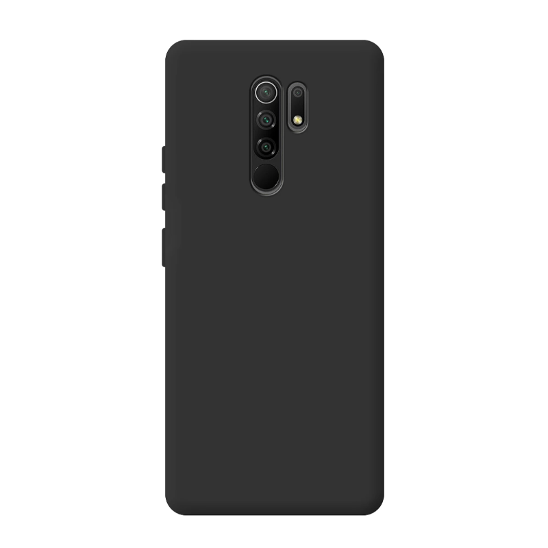 COOL Funda compatible con XIAOMI REDMI 9 Silicona flexible suave lisa negra