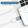 Adaptador compatible conector Apple lightning hembra a Tipo C USB-C macho Gris oscuro - iPhone iPad etc...