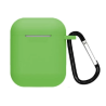 Funda compatible auriculares APPLE AIRPODS 1 / 2 Silicona flexible con mosquetón - BLANCO