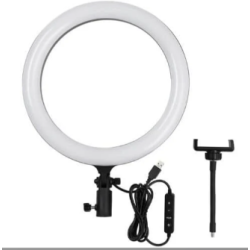 Anillo aro de luz LED selfie 26cm 10'' ⋆ 3 tonos luz ⋆ 2700-6500K ⋆ USB 12W ⋆ Ideal vídeo y fotografía ⋆ Envío desde España