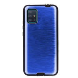 Funda compatible con HUAWEI Y6 II Metálica semi-rígida reforzada Azul